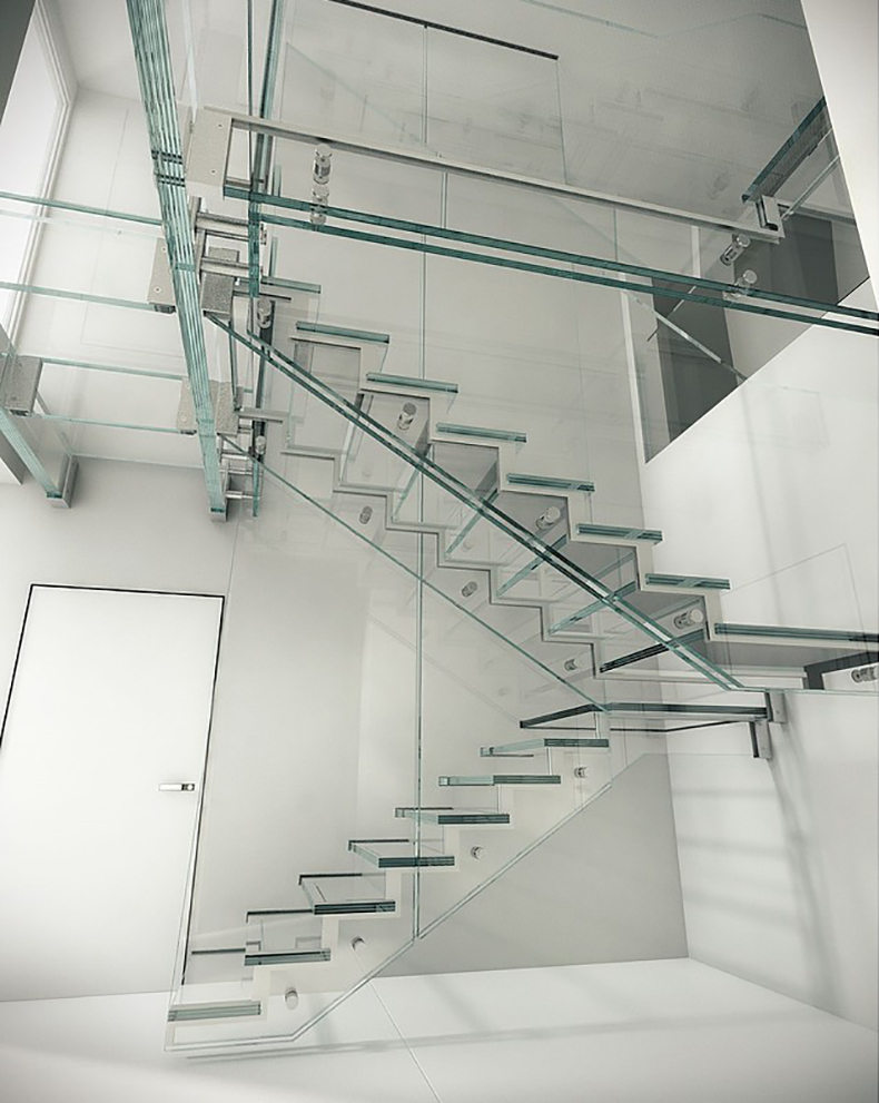 escaleras de cristal